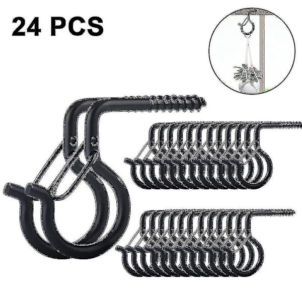 24 Pcs Screw In Hooks Outdoor String Lights Screw Hook Ceiling Hooks