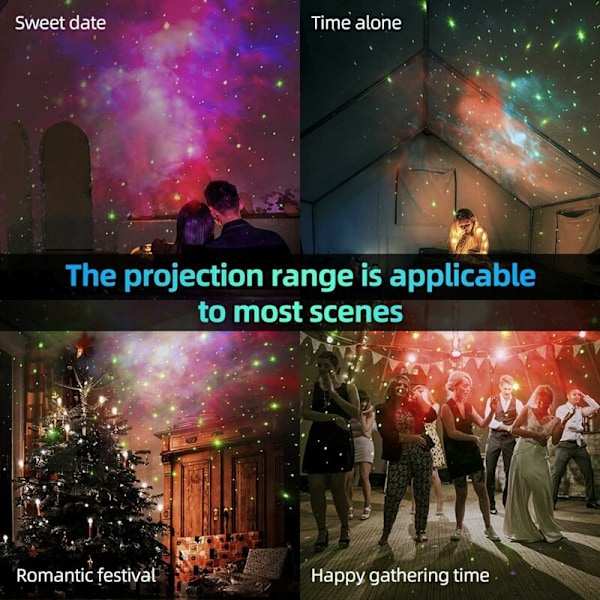 Astronaut Projektionslampa Robot Stjärnhimmel LED Projektionslampa med Fjärrkontroll och Timer Heminredning Jul Sovrumsdekoration