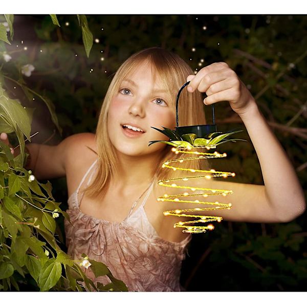 2-pack solcells drivna metall ananaslampor 60 LED ananas utomhus ljusslingor vattentät sol