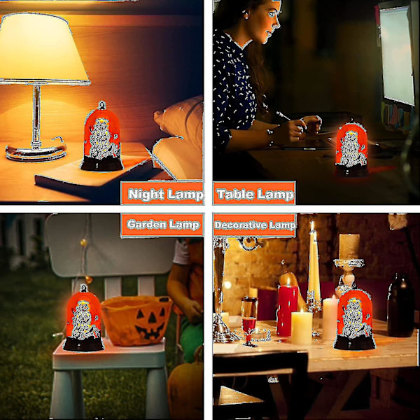 Halloween-dekorasjoner Retro Gresskar Lampekule Drevne Oransje Halloween Lys For Hjemmet Oransje 1 stk
