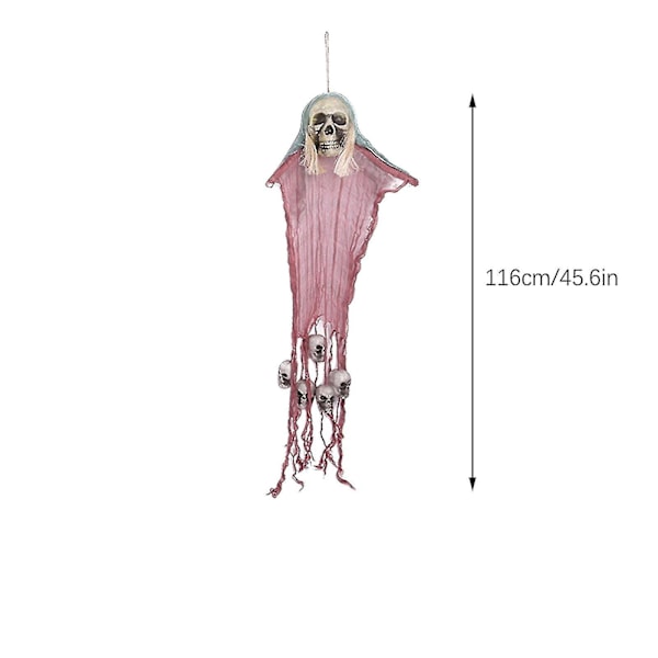 Halloween-ripustushaamu Juhlatyyliin Harson Ripustushaamu Pakohuoneen Koriste-esine Luuranko Ripustushaamu (E)
