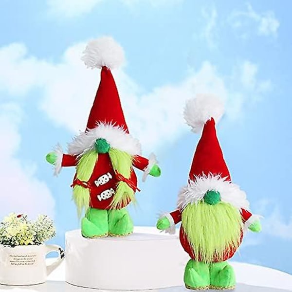 2 st jultomtar, jultomtepynt handgjorda tomtar, jultomte docka tacksägelse
