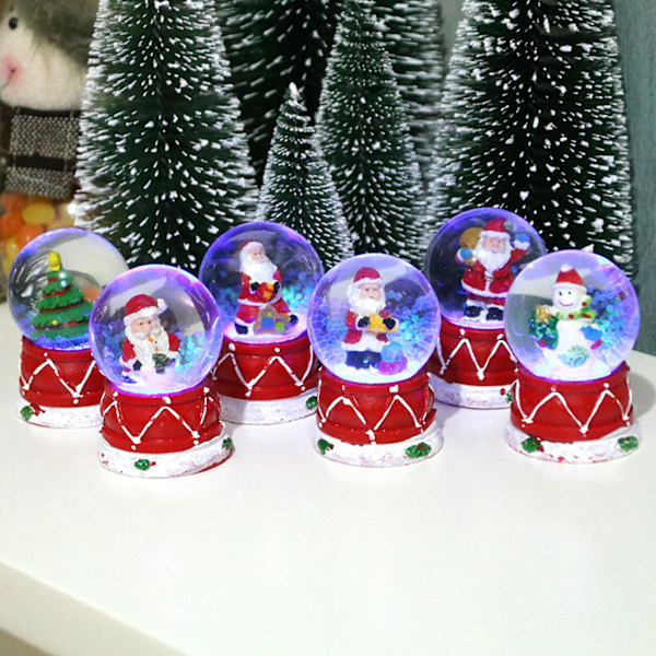 Glas Snöglob Exklusiv Semesterdekoration Glödande Hantverk Julgran Tomte Snögubbe Glaskula Ornament Heminredning