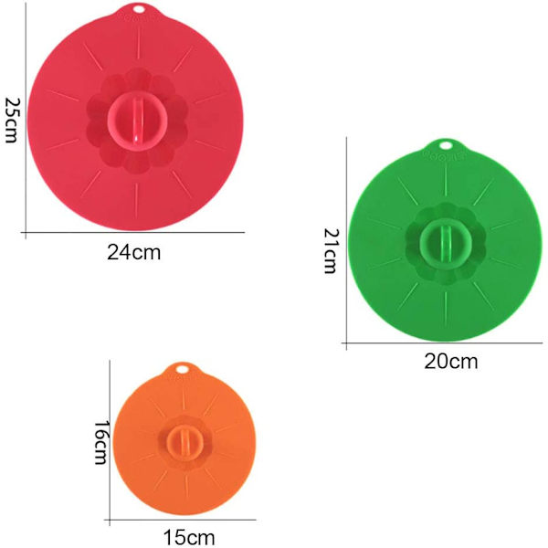 Silikonlock i set om 3 (3 storlekar)