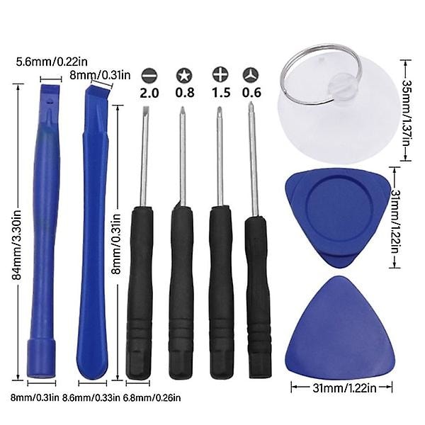 5/8/9/11PCS Mobiltelefon Reparationsverktygssats Demontera Handverktyg, 11PCS