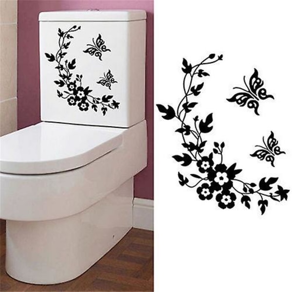 3d fjäril blomma väggdekal barnrum sovrum vardagsrum kylskåp klistermärke hem dekoration DIY 3d fjäril väggdekal