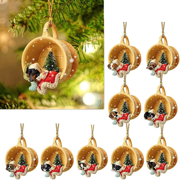 5 stk Julepynt Henger Ornamenter Personlighet Ornamenter Innendørs Bakrute Henger Ornamenter Sving Bil Speil Bil Lysekrone