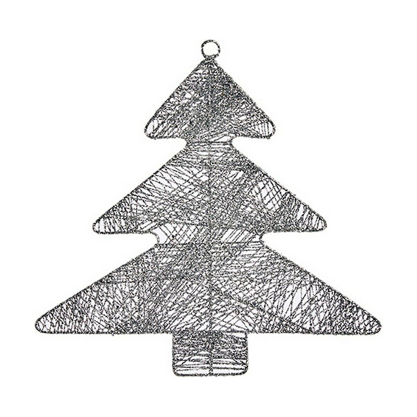 Julgranskulor Silver Julgran 36,7 x 0,2 x 37,5 cm Metall Plast