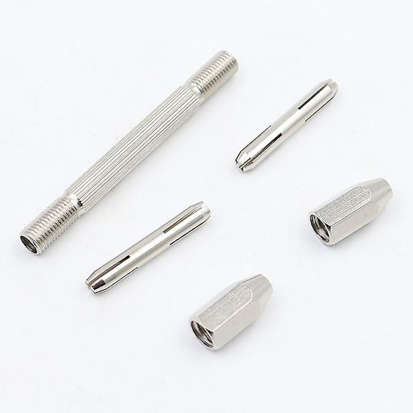 Mini Micro Manuell Dubbeländad Nålskruv Handvrid Borrverktyg 0-3mm