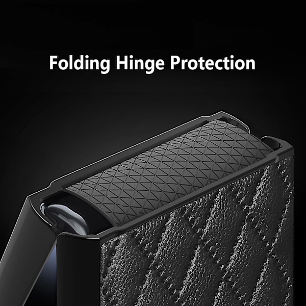 Z Flip 5 Etui, Hudfølsom Rhombus Læder Etui Kompatibel med Samsung Galaxy Z Flip 5 Med Hængselbeskyttelse & Bagskærmsbeskytter (Pink)