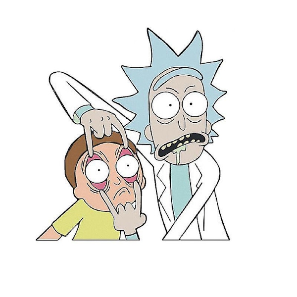 Rick & Morty Fingers klistermärke Slap dekal Peeker 3d självhäftande klistermärke för bil