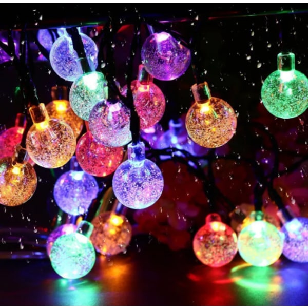 LED-ljuskedja utomhussolar, 50 st LED-kristallkula, 8m USB, trädgård, träd,  sovrum, bröllop, färgglad 7f6e | Fyndiq