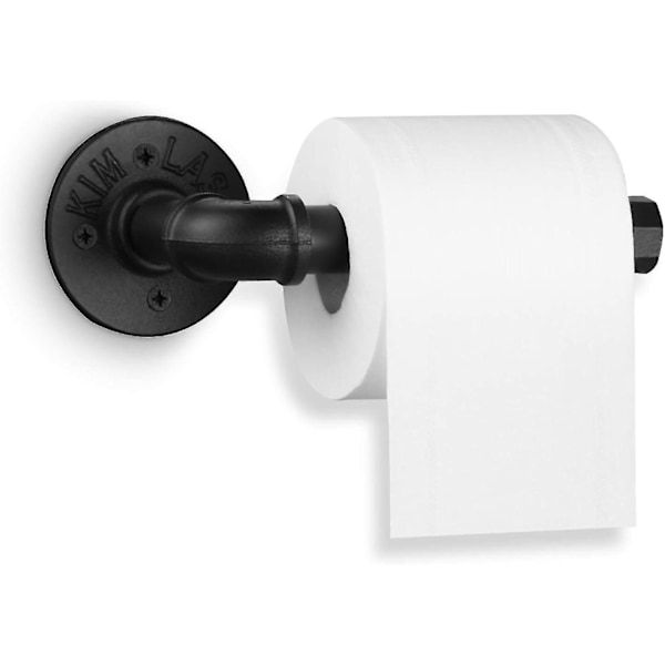 Industriel Rør Toiletpapirholder DIY Heavy Duty Vintage Rustik Jern Rulle Papir Væghængt Håndklædeholder Med Hardware Til Badeværelse