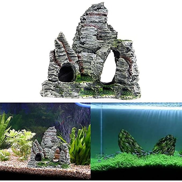Se Akvarium Rockery Hiding Cave Tree Aquarium Ornament Dekoration (11,5*6*11CM)