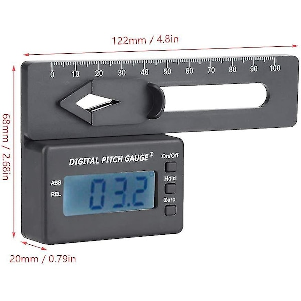 LCD-display Digital Pitch Gauge, Plastskruv Pitch Gauge Elektronisk Digital Pitch Gauge Med Multifunktion För Vanliga RC-Helikoptermodellblad