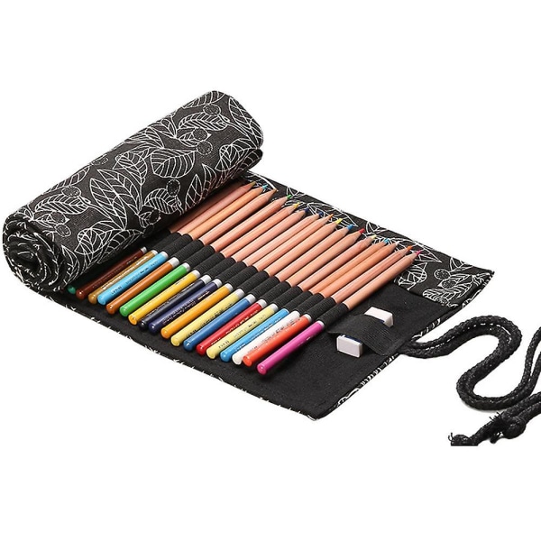 Canvas-kynäkääre, värillinen kynäpidike Organizer Värityskynärulla kynäpussikääre