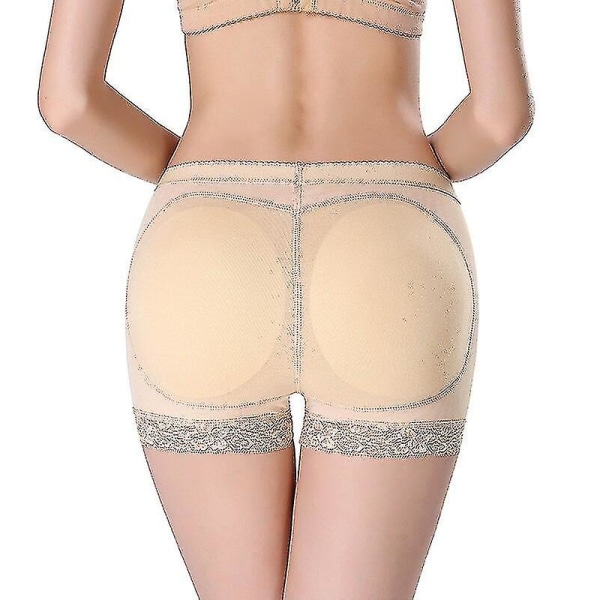Damsvamp vadderad Andningsbar Fake Butt Push Up Trosor Byxor Butt Hip Enhancer Seamless Control Body Shaping Byxor Underkläder,beige