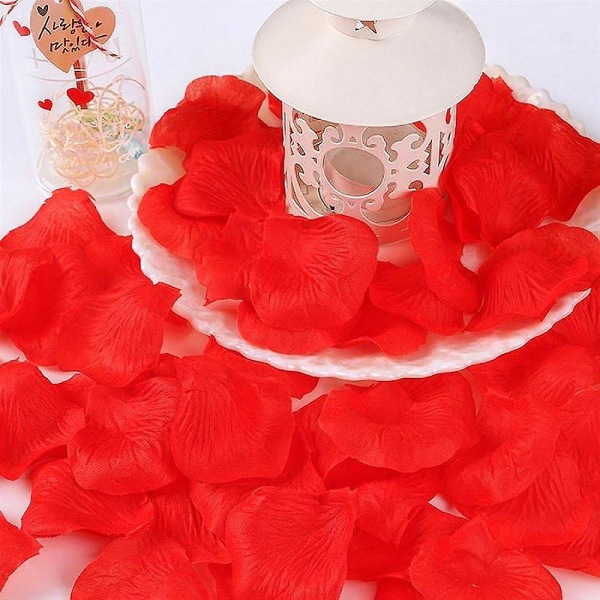 1000 X Roses Artificielles Feuilles Roses Fleurs Confettis, Accessoires De Dcoration Romantique Pour La Fte D'anniversaire De Mariage Fte Rendez-vous