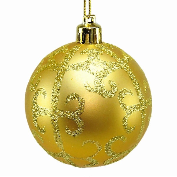 Julgranskulor Gyllene Plast 6 x 6 x 6 cm (12 stycken)