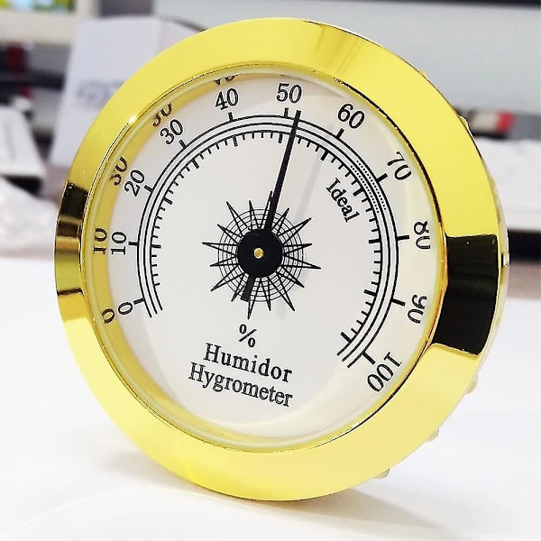 Cigar Hygrometer Analog Cigar Humidor Hygrometer Mekanisk Rund Hygrometer Fuktighetsmätare Kompatibel Med Humidor Cigarrskåp Cigarrburkar