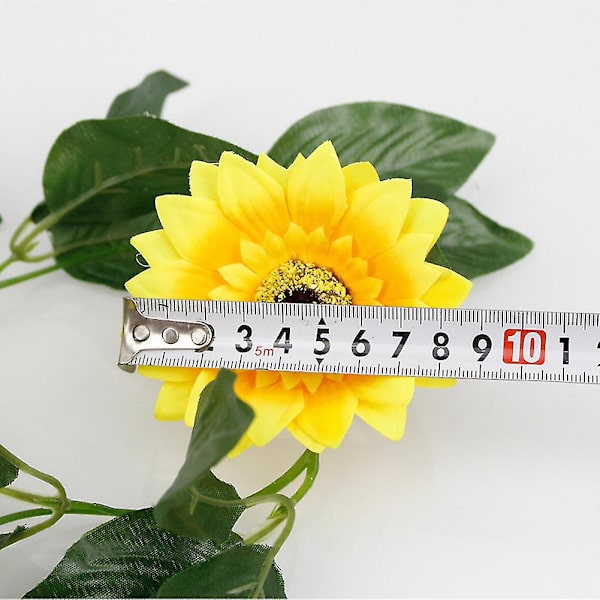 4 st solrosgirlang Solrosrankor Handgjorda blomstergirlang med gröna blad för bröllopsfest