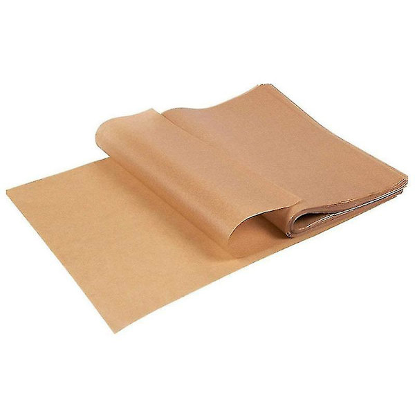 100 stk. Bagepapirark, Forudskåret, Ubleget, Non-Stick, Bagepladepapir