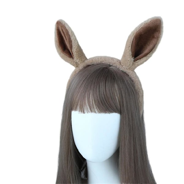 Plush Dyrører og Horn Pandebånd - Halloween Jul Festival Tema Party Animal Cosplay Kostume Pandebånd (farve 4)