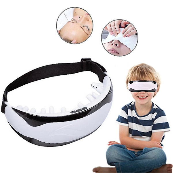 Elektrisk ögonmask Vibrationsögonmassager Ögontrötthet Smärtlindring För Resor Kontor Hem