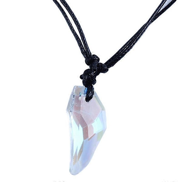 Österrikisk Kristallhalsband Vargtand Hänge Kedjor Långt Läder Herr Smycken Halsband Par Halsband Gåva Glas