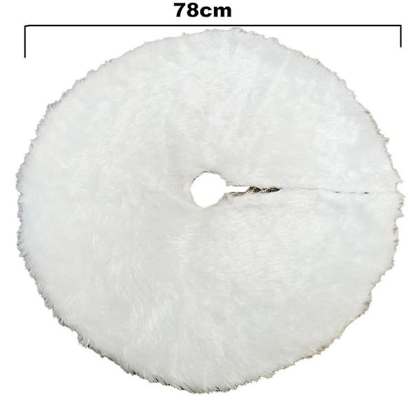 Plush Julgransskjort Dekoration För Glad Jul Fest Faux Päls Julgransskjort (78cm)