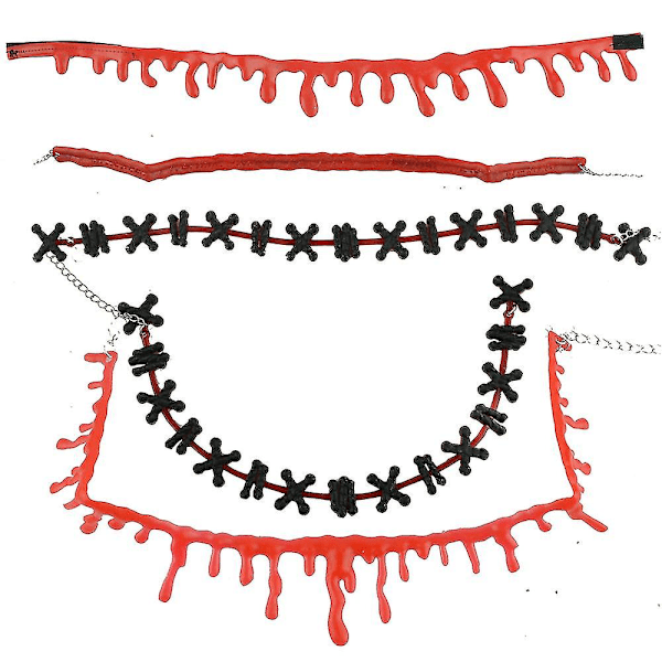 Halloween Halsband Vampyrblod Choker Halsband Läskiga Halloween Party Favörer Dekorationer 2st