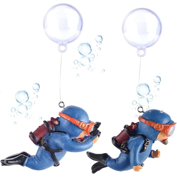 Diver Aquarium Decoration, Set of 2 Aquarium Accessory Decoration, Small Diver Aquarium