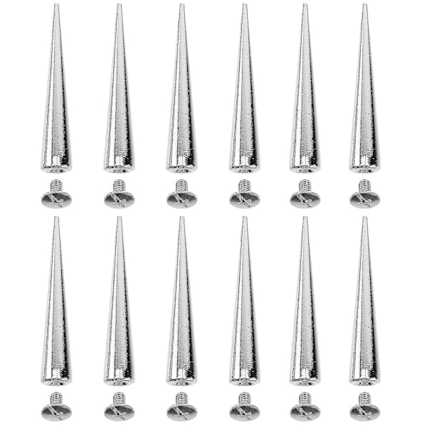 10 st solida punk kula stora spikar metall läder nitar Diy silver kon studs