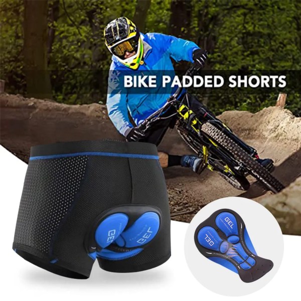 Cykelbyxor för män med 5D sadelcykel MTB-byxor Pro Bike Boxer (L, blå)  Svart 9d75 | Fyndiq