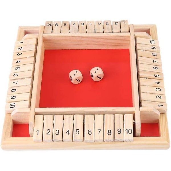 Knowing Shut The Box Träbordsspel, Acsergery Number Flop Game, Acsergery Educational Wooden Gift