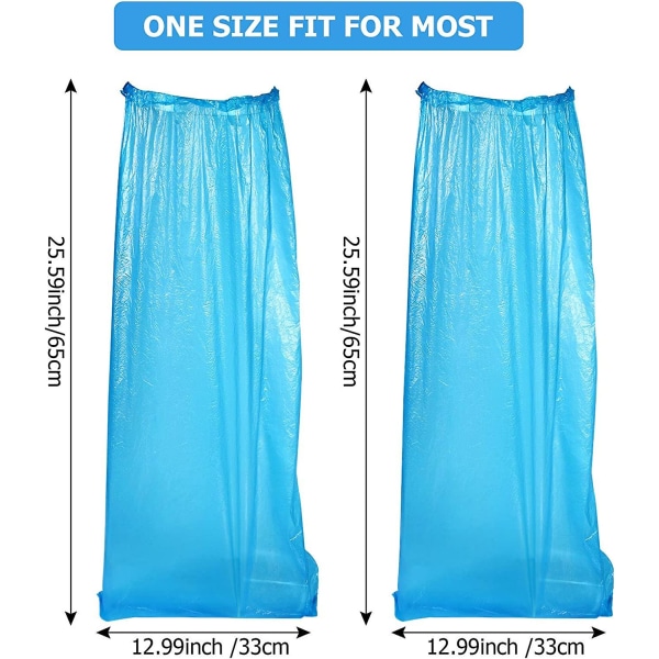 Kertakäyttöiset saappaansuojat Muoviset pitkät vedenpitävät cover polven yli Cover 20 paria