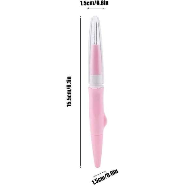 Nålefiltingsbroderipennstans med 3 fine nåler sett Verktøy Ullfilting Syutstyr (rosa)