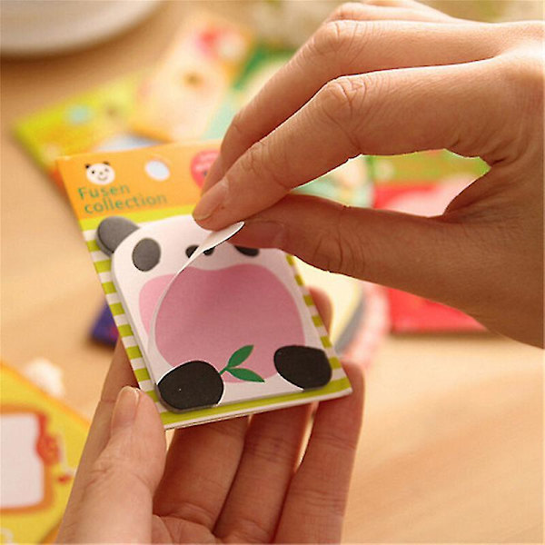 8 kpl Eläin Kissa Panda Söpö Kawaii Liimamuistilaput Muistilappu Koulutarvikkeet
