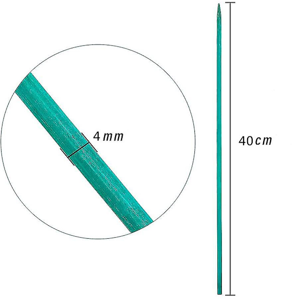 50 st 40 cm växtstöd gröna växtpinnar bambu blompinnar bambupinnar för klätterväxter växtstöd