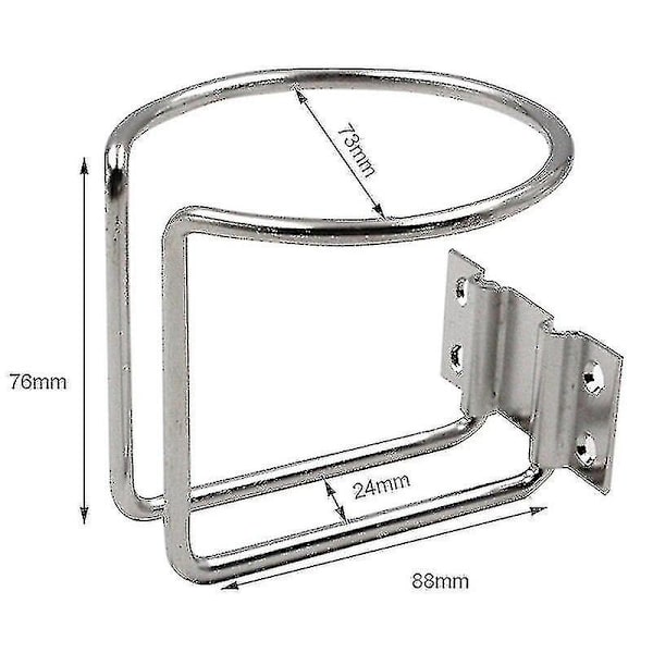 Rustfrit Stål Bil Båd Ring Kop Drikkeholder Flaskeholder Til Båd Yacht Lastbil RV Camper