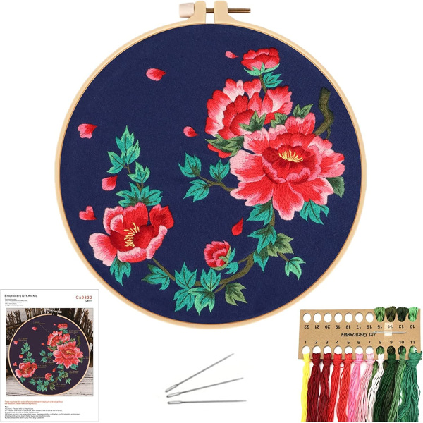 Broderi diy handgjord - grön skärm dold jade