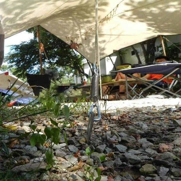 Campingtält Fjäderspänne 4st Hög Styrka Tält Spännare Rostfritt Stål Spännfjäder För Presenningar Trådhyllor Campingtillbehör