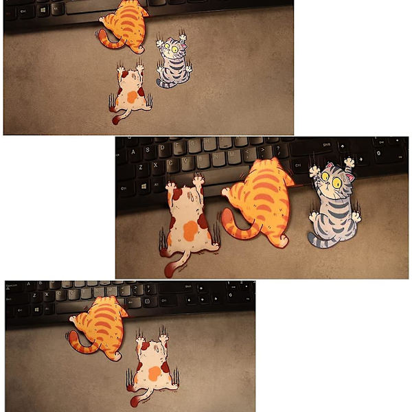 Sjove katte klistermærker til bil, 3D tegneserie dyr kat killinger klistermærker DIY bil tuning klistermærker kat vindue klistermærker vandtætte PVC kat klistermærker killinger væg stic