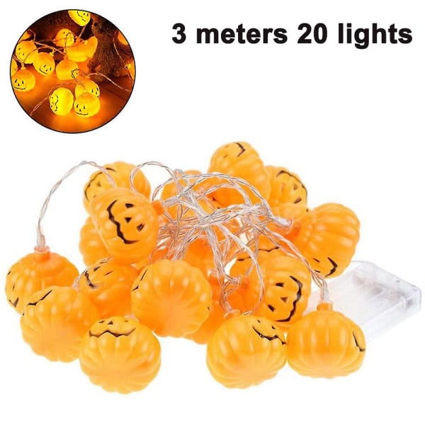 Halloween String Light Decoration Batteridrevet Pumpkin Led Light