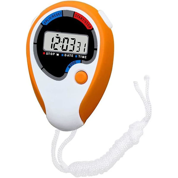 Klassisk digital professionel bærbar LCD-kronograf sportsstopur timer stopur 80*57*19mm