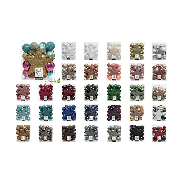 Julgranskulor Decoris 33 stycken Plast