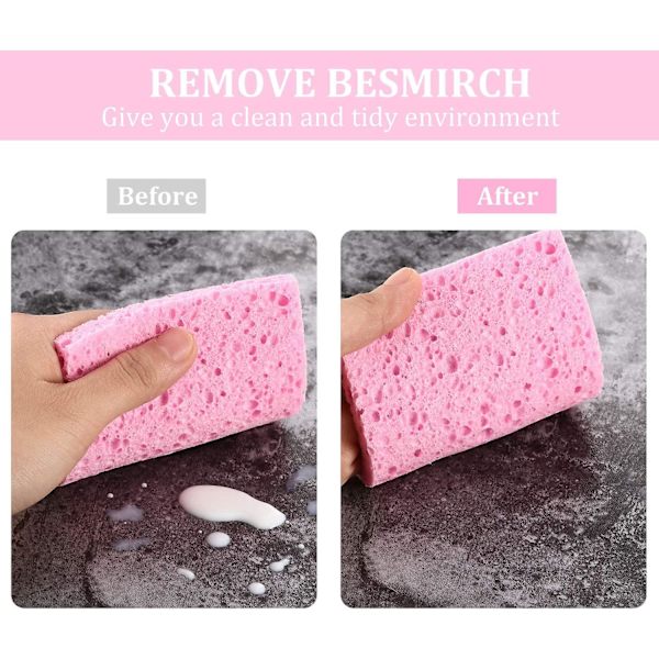 11x7x2cm 3 stk. Cellulose Rengøringssvamp Cellulose Vaskesvamp Farvet Cellulose Opvaskesvamp Absorberende Opvaskeklud Genanvendelig Køkkenrengøring