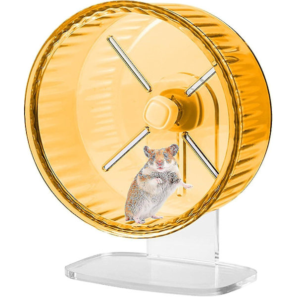 Tyst Hamsterhjul, 18 cm Supertyst Hamsterlöphjul med Justerbart Stativ, Tyst Spinner Hamsterlöphjul för Hamstrar, Gerbiler, Dvärg