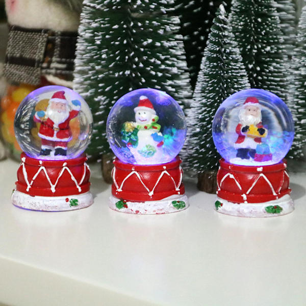Glas Snöglob Exklusiv Semesterdekoration Glödande Hantverk Julgran Tomte Snögubbe Glaskula Ornament Heminredning