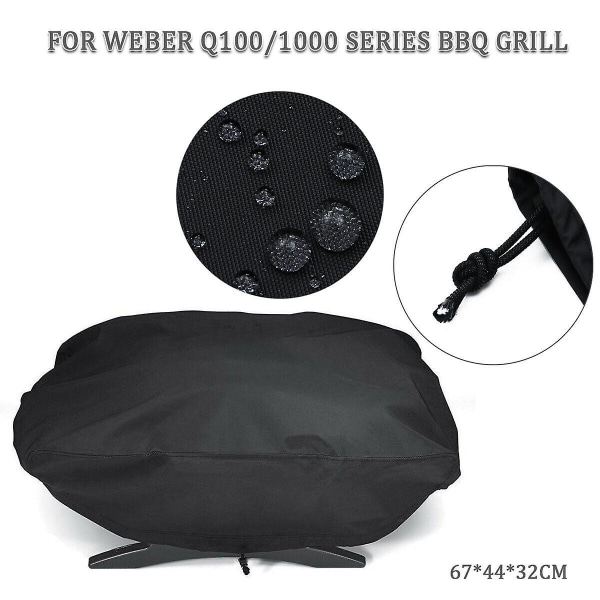 67,1*44*32cm Grillöverdrag Polyester Vattentätt Skydd för Weber Grill